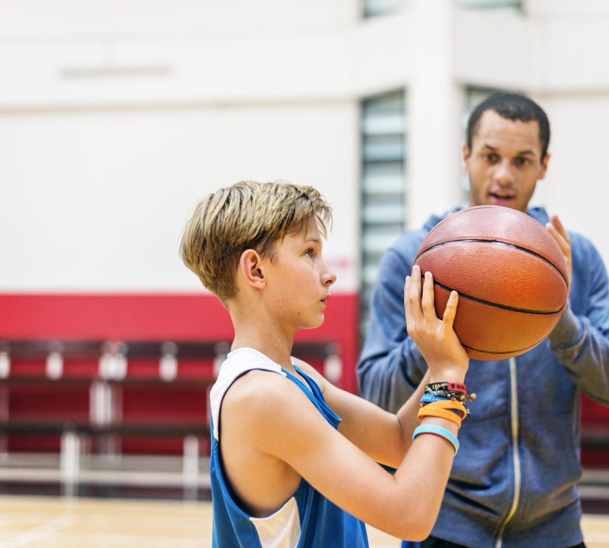 Team Teamwork Basketball Training Game Concept